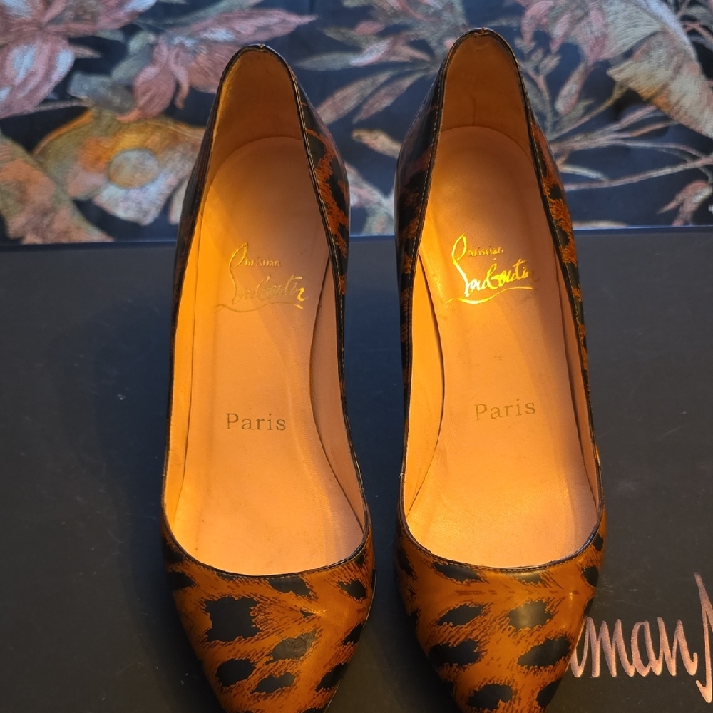 Christian Louboutin Brown and Black Heels
